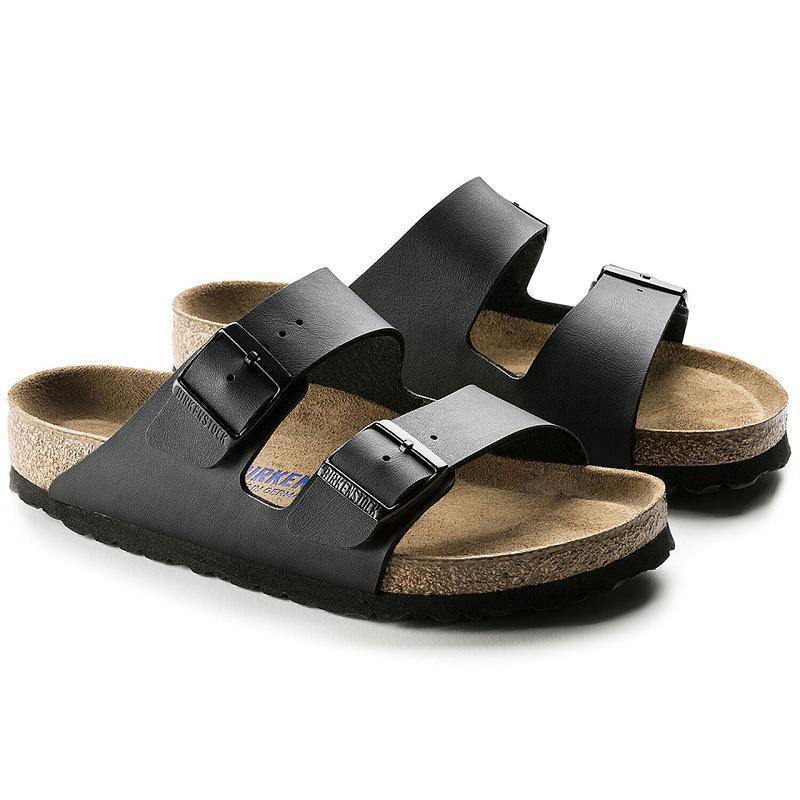 Birkenstock Soft Footbed Birko Flor Arizona Herre Sort | DK 24GSO